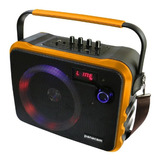 Parlante Panacom Portátil Sp3070 Orange C/ Bluetooth Y Led 