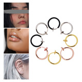 Piercing Falso, 4 Piezas, Nariz, Labio, Oreja, Acero