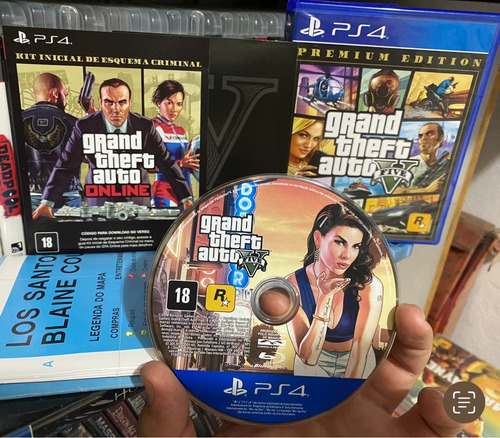 Gta 5 Com Mapa E Manual Ps4 Em Disco Original A Pr.entrega!!