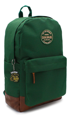 Mochila Portanotebook Verde Urbana Unisex Impermeable 