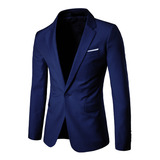 Blazer Para Hombre, Ligero, Casual, Liso, Con Un Botón, Gorr