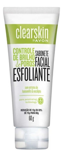 Sabonete Facial Esfoliante Clearskin Avon Controle De Brilho