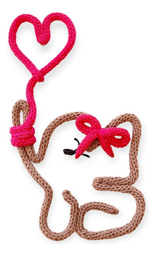 Silueta De Elefante Tejido Con Técnica Tricotin Crochet