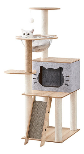 Mueble Rascador Para Gato Hamaca Juguete Multinivel 120cm