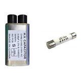 Kit Capacitor Alta Tensão Microondas 0,80uf + 1 Fusivel 20a