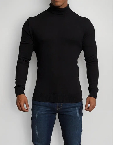 Sweater Cuello Alto John Leopard Moda Hombre Invierno Tortug | Envío gratis