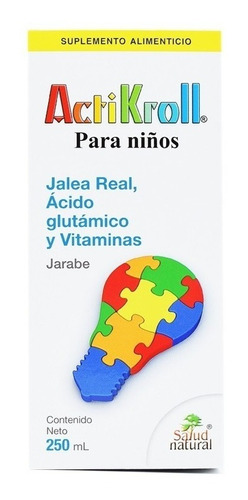 Actikroll Para Niños Glutamico Jalea Real Vitaminas 250 Ml