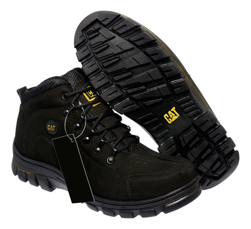 Coturno Bota Caterpillar Adventure Cat Lançamento Em Couro!