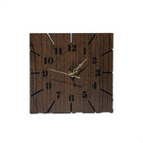 Reloj Madera Cuadrado Reloj Corte Laser 30cm