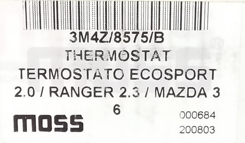 Termostato. C/toma Ford Ecosport 2.0 Focus Ranger Mos 348575 Foto 4