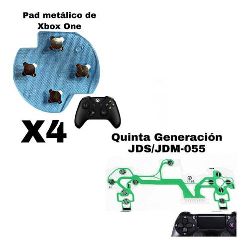 4 D Pad Metal Cruceta Xbox One + Flex Ps4 Jdm-055
