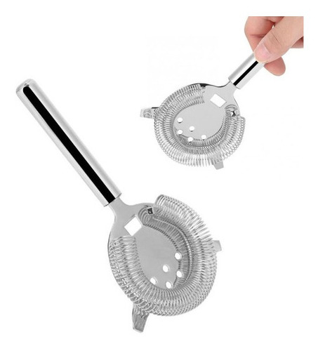 Coador De Gelo Strainer Para Drinks E Coquetéis Em Aço Inox