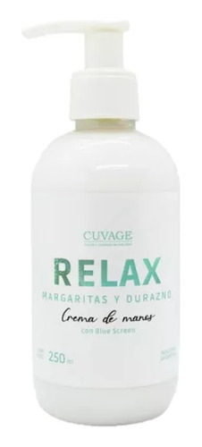 Cuvage Crema Para Manos Relax X 250 Ml