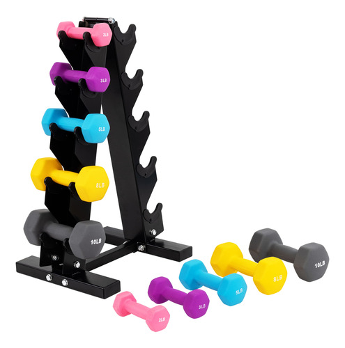 Signature Fitness Juego De 2 Mancuernas De Neopreno, Pesas D