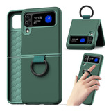 Funda Con Anillo Para Samsung Z Flip 3 Verde _i