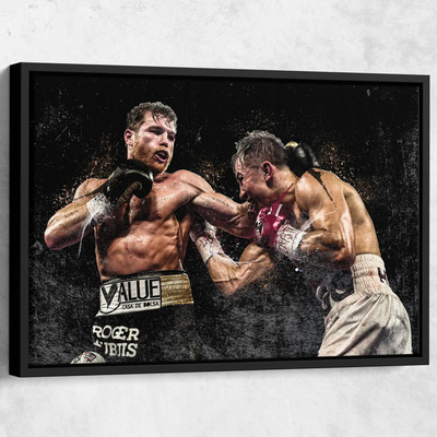 Cuadro Canelo Alvarez Marco 51x36 Madera Vidrio Poster Box 6 | Envío gratis