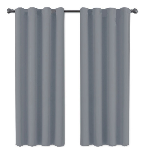 Juego De Cortinas Blackout Engomado 130x150cm Bloquea 100%