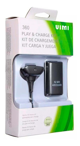 Kit Carga Y Juega Para Control Xbox 360.