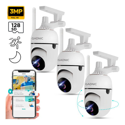 Cámaras de Seguridad Gadnic SX9 x3 IP WiFi Motorizadas Full HD Visión Nocturna | Envío gratis