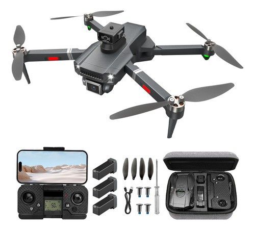 Mini Drone Sin Escobillas Con 4k Double Camera 3 Batteries 