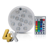 Pack 4 Luz Led Flotante Rgb A Pilas Pileta Jacuzzi Fuente 