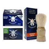 Kit Para Barba Dreadnought Crema De Afeitar, Brocha Y Balsam