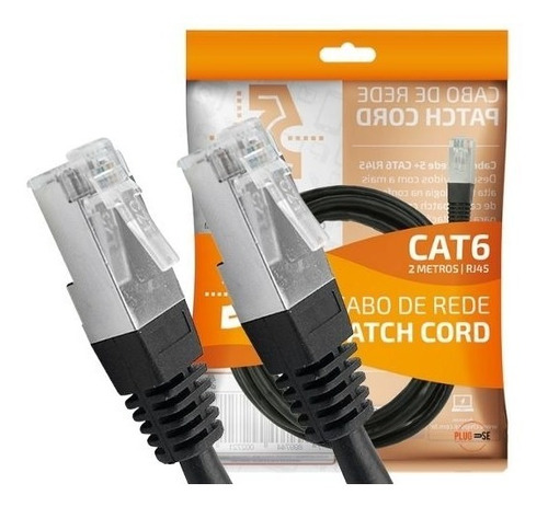 Cabo De Rede 5 Metros Internet Rj45 Cat6 De Ultra Velocidade