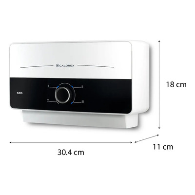 Calentador Instantáneo Eléctrico Calorex Eleva 4 Litros Color Blanco con Negro | Meses sin interés