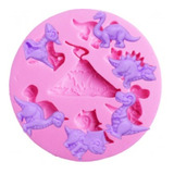 Molde De Silicona Mini Dinosaurios Resina Porcelana 2 Cm 