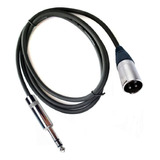 Cable De Xlr Macho A Plug 6.3 Stereo 20 Metros Balanceado