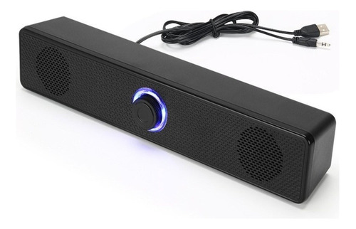 Caixa De Som Para Casa Mini Sound Bar Gamer  E-35ii, Usb/p2