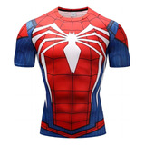 Playera Lycra Gym Spiderman Ps4 Capitan America Flash Batman