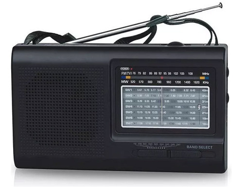 Radio Portatil Fm Am Dual 220v  Multibanda  9 Bandas Sw 