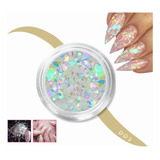 1 Glitter Strass Mariposa Corazón Iridiscente Uñas Deco 