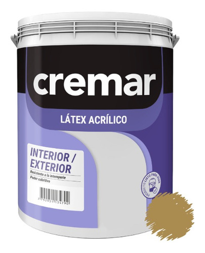 Pintura Látex Interior Exterior 20l Color Gris Cuarzo