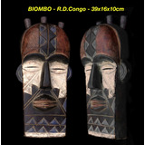 Linda Máscara Africana Grupo Étnico Biombo - R. D. Congo