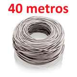 Cabo Rede Cat5e Branco 40m Metros Net Lan Pronto Usar Uso