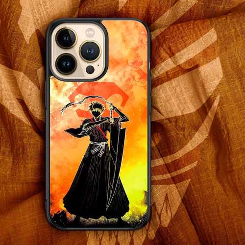 Bleach Ichigo Kurosaki Acuarela Funda Celular Tpu Anime 