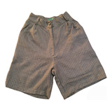 Bermuda Short Overcheck Vintage  Tiro Alto  Mujer 