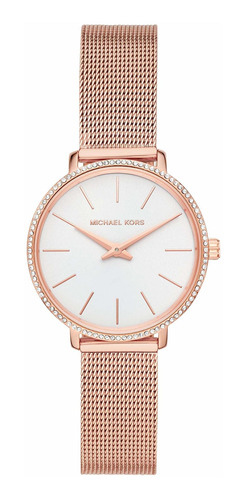 Reloj Mujer Michael Kors Mk4588 Cuarzo Pulso Oro Rosa En