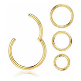 Piercing Argola Titânio Septo Helix Segmentado Dourado 1 Pç