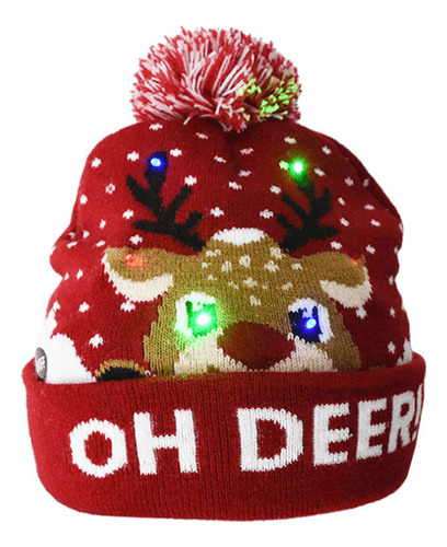 Gorro Navideño Con Luces Led Regalo Navidad Niño Y Adulto