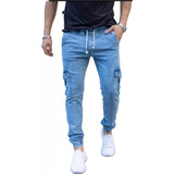 Jean Mom Jogger Cargo Hombre Puño Elastizado Rfs