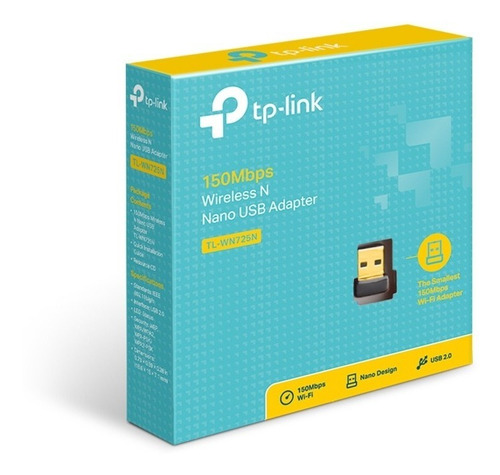 Adaptador Usb Nano Inalámbr N 150mbps Tp-link Tl-wn725n @as