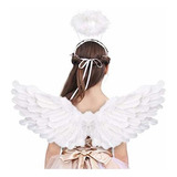 Disfraces -  Angel Wings And Halo Adult White Angel Wings Fo