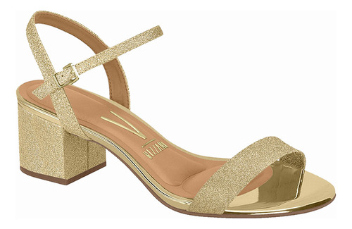 Sandália Salto Grosso Glitter Feminina Vizzano 6291.900