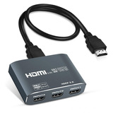 Switch Hdmi 4k  60hz De 3 Puertos