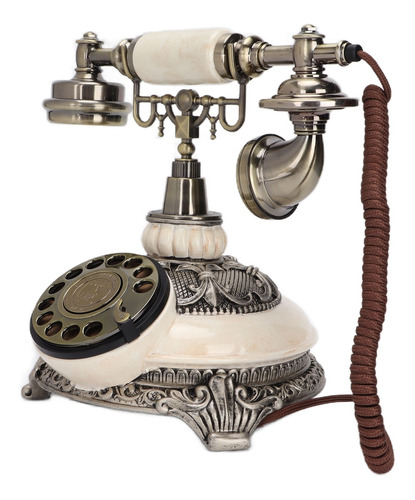 Teléfono Antiguo Europeo Retro Rotación Teléfono Fijo Para
