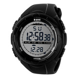 Reloj Deportivo Digital Burk 1025 Luz Led Alarma Cronometro! Color De La Malla Negro