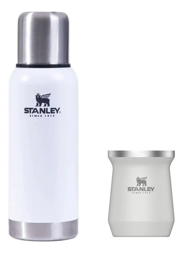 Combo Termo Adventure 1 L + Mate Stanley Colores Aventureros Color Polar